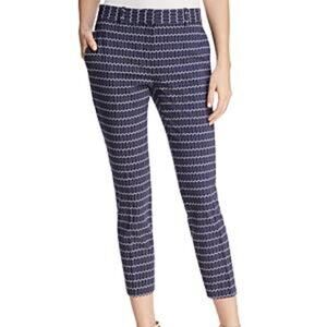 Theory Tribecca Geo Print Crop Pants Deep Navy
